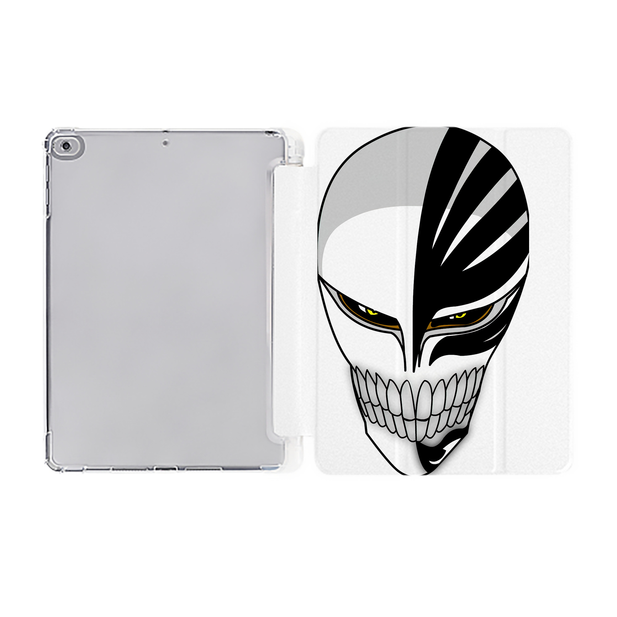 （画像用） ブリーチ 黒崎一護（くろさき いちご）BLEACH Kurosaki Ichigo IPad ケース ペン収納付き 三つ折りスタンド PUレザー×シリコン 対応機種9.5/10.5/10.9インチ